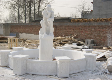 چین لوستر سنگ محوطه سازی تزئینی برای باغ ویلا باغچه حک شده سنگ مرمر سفید تامین کننده