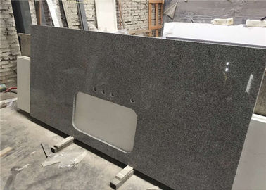 چین سنگ نقره ای خاکستری گرانیت Prefab سنگ کانتر نوار آسان تمیز کردن آسان تامین کننده