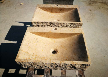 چین مربع مرمر شمارنده حوضه، سینک آشپزخانه سنگ طبیعی با جرقه ثابت تامین کننده